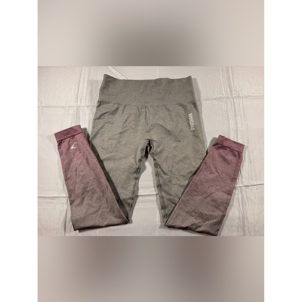 Gymshark Ombre Seamless High Waisted Leggings Grey Purple Pink Heathered